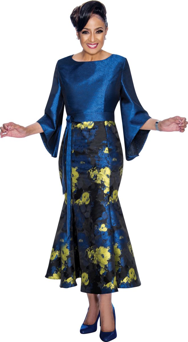 Dorinda Clark Cole DCC1781 Floral 2 Piece Church Dress: French Novelty
