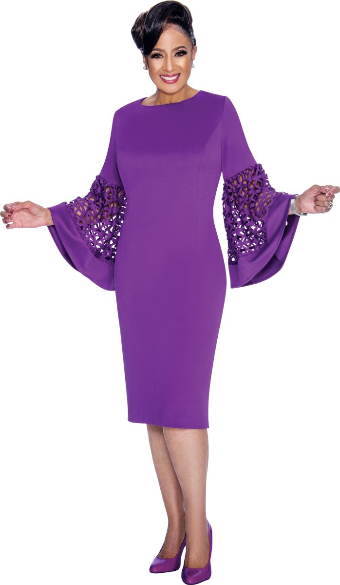 Dorinda Clark Cole DCC1861 Bell Sleeve Church Dress French Novelty