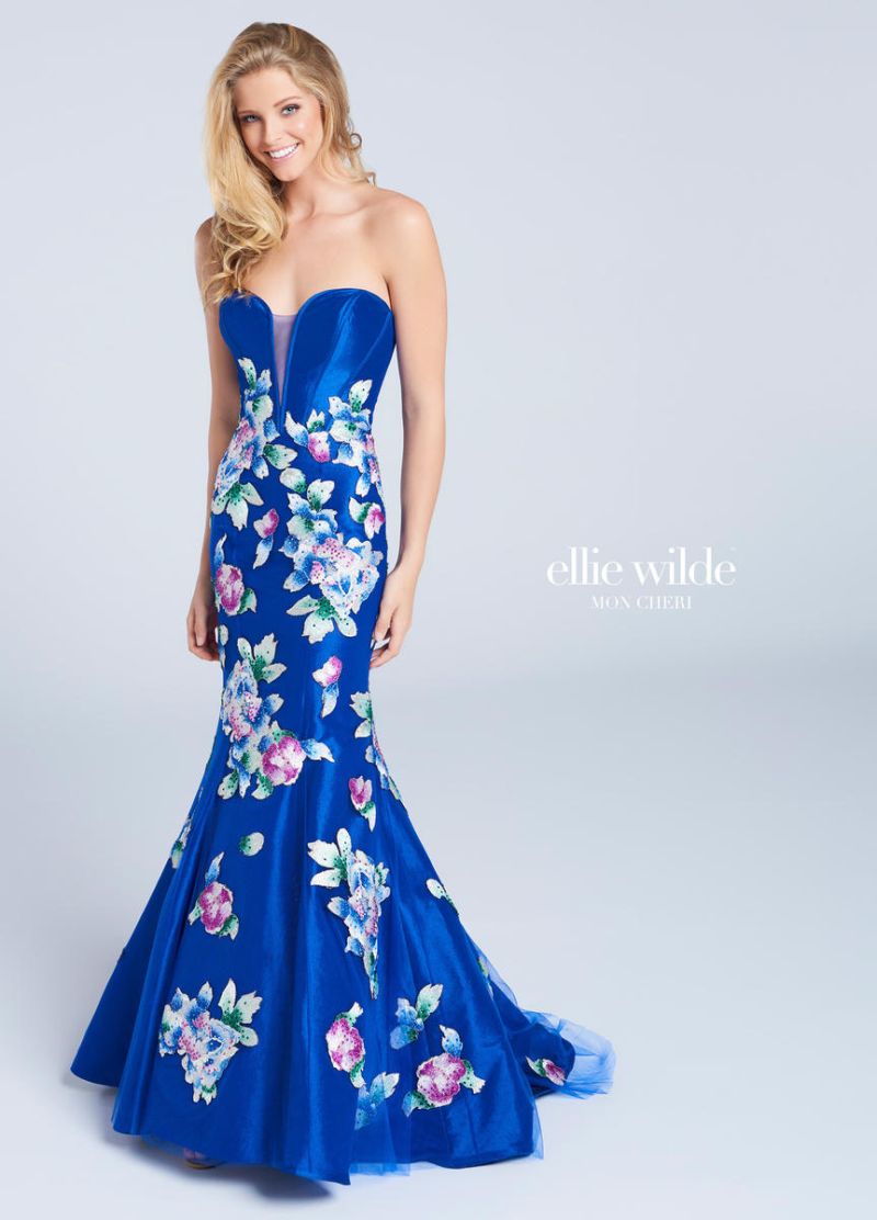 French Novelty: Mon Cheri Ellie Wilde EW117022 Tulle Prom Dress with ...