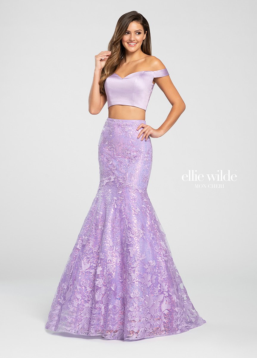 French Novelty: Ellie Wilde EW119006 Two Piece Mermaid Dress