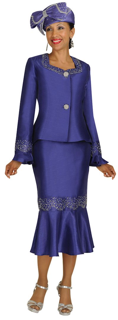 French Novelty: GMI G3822 Womens Flattering Church Suit