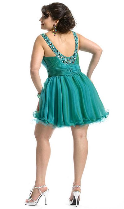 French Novelty Party Time Plus 6964 Short Party Dress