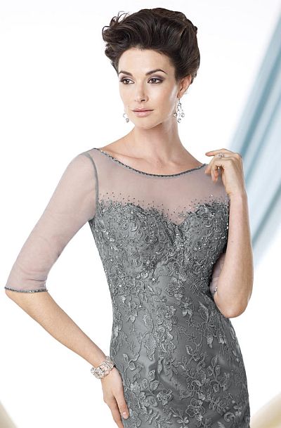 French Novelty: Montage Boutique 213989 Lace Illusion Formal Dress
