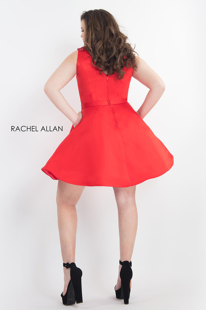 French Novelty: Rachel Allan Curves 4814 Plus Size Short Satin Dress