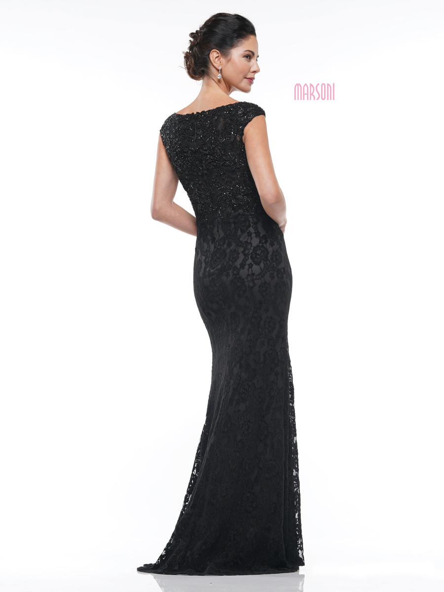 French Novelty: Marsoni by Colors MV1019 Mothers Velvet Lace Gown