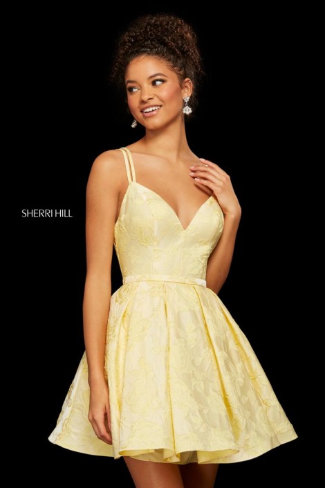 yellow hoco dress