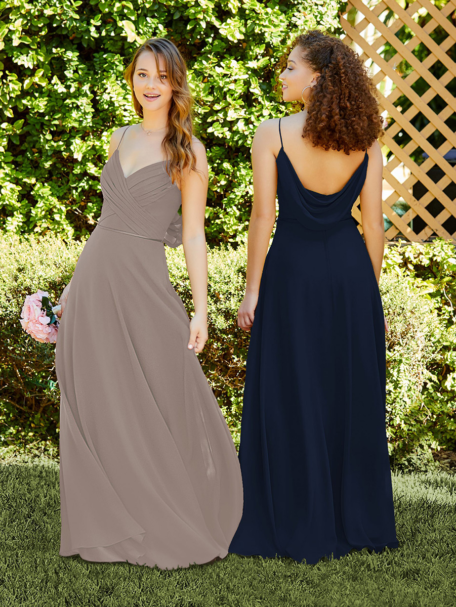 Cowl Back Bridesmaid Dress