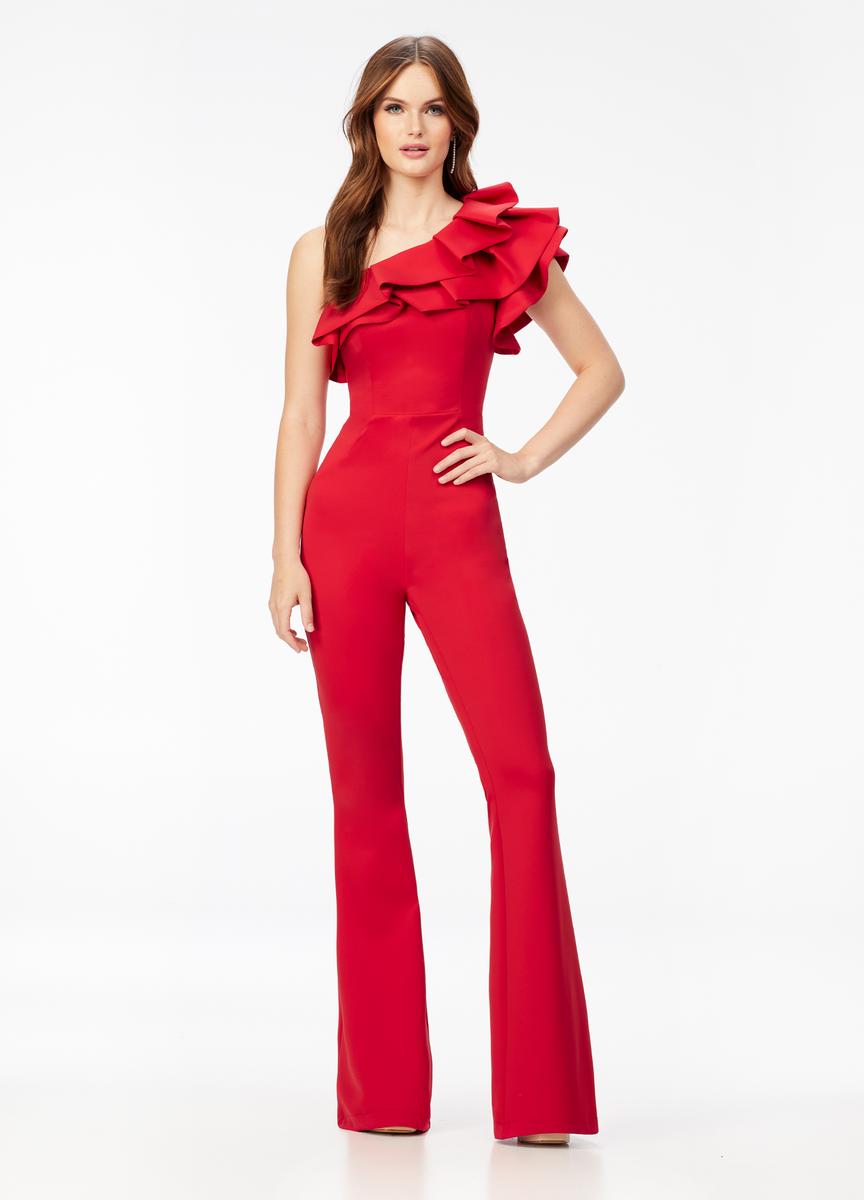 Ruffle one shoulder jumpsuit online