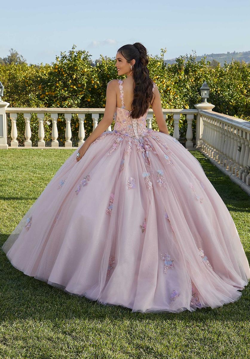 Vizcaya 89424 Pretty Pastel 3D Floral Quinceanera Dress
