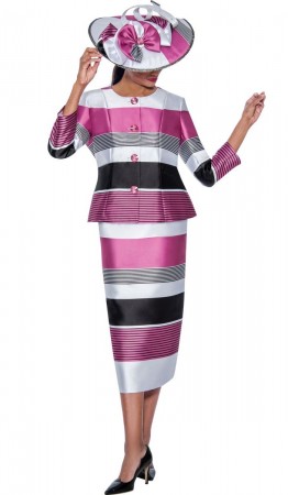 GMI G10102 Ladies Bold Stripe Church Suit