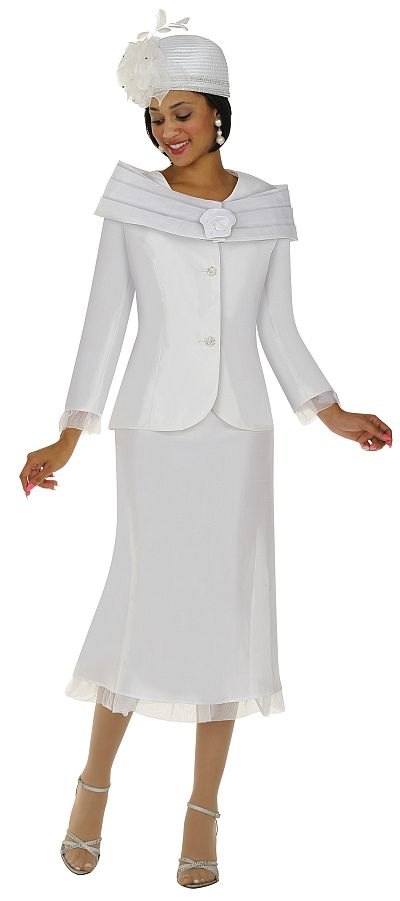 GMI G4462 Womens Church Suit with Ruffle: French Novelty