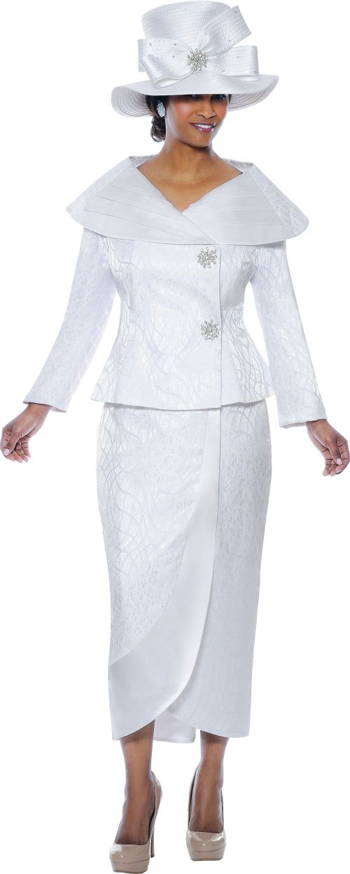 GMI G4572 Womens Rhinestone Button Church Suit: French Novelty