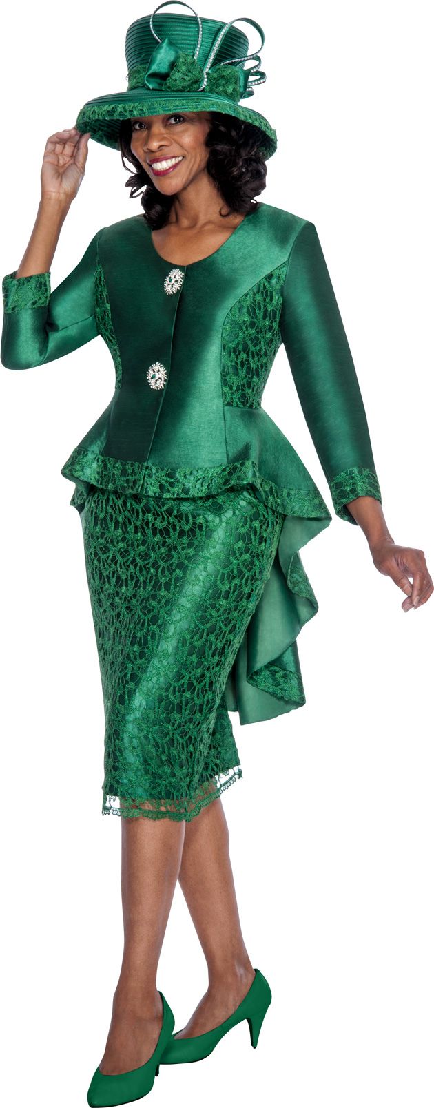 Gmi G6012 Womens Church Suit With Lace French Novelty