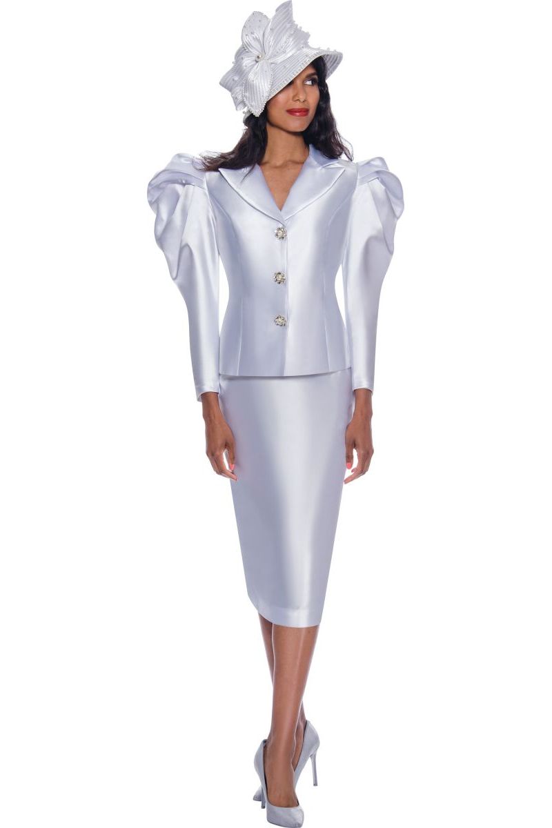 French Novelty: GMI G8702 Ladies Puff Shoulder Church Suit