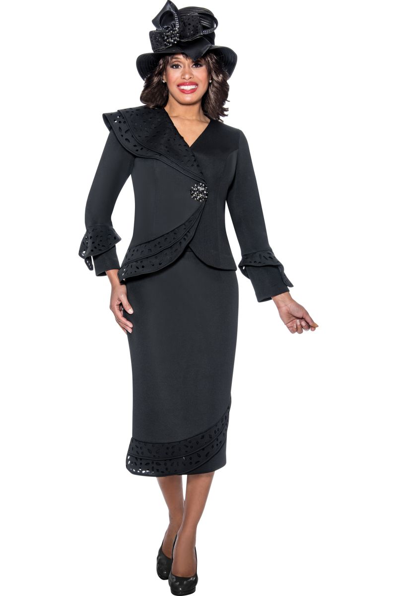 French Novelty: GMI G8752 Ladies Black Church Suit