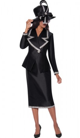 GMI G9872 Womens Rhinestone Trim Church Suit