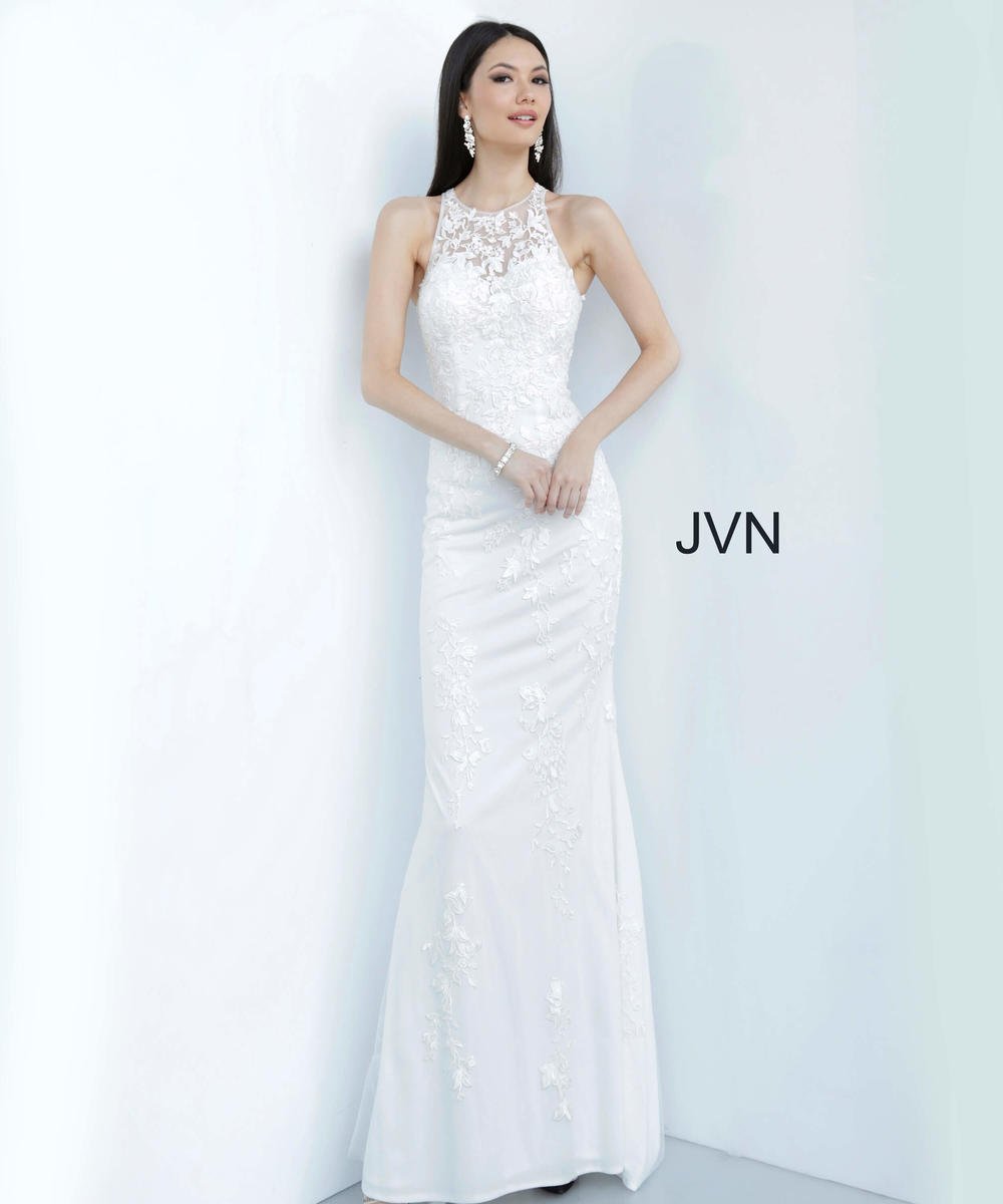 French Novelty Jvn By Jovani Jvn1289 Sheer Embroidered Gown 5233