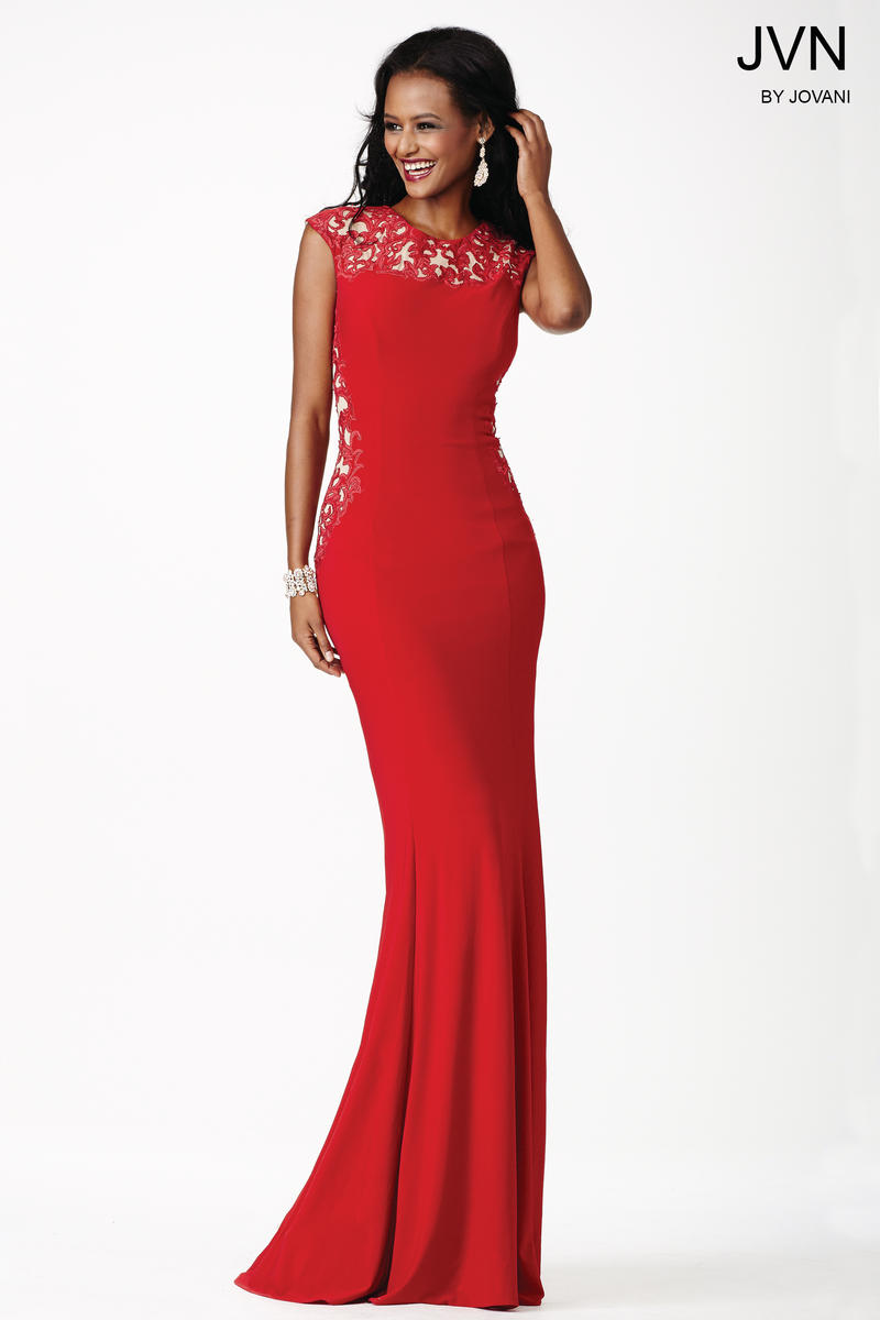 macys red formal dress