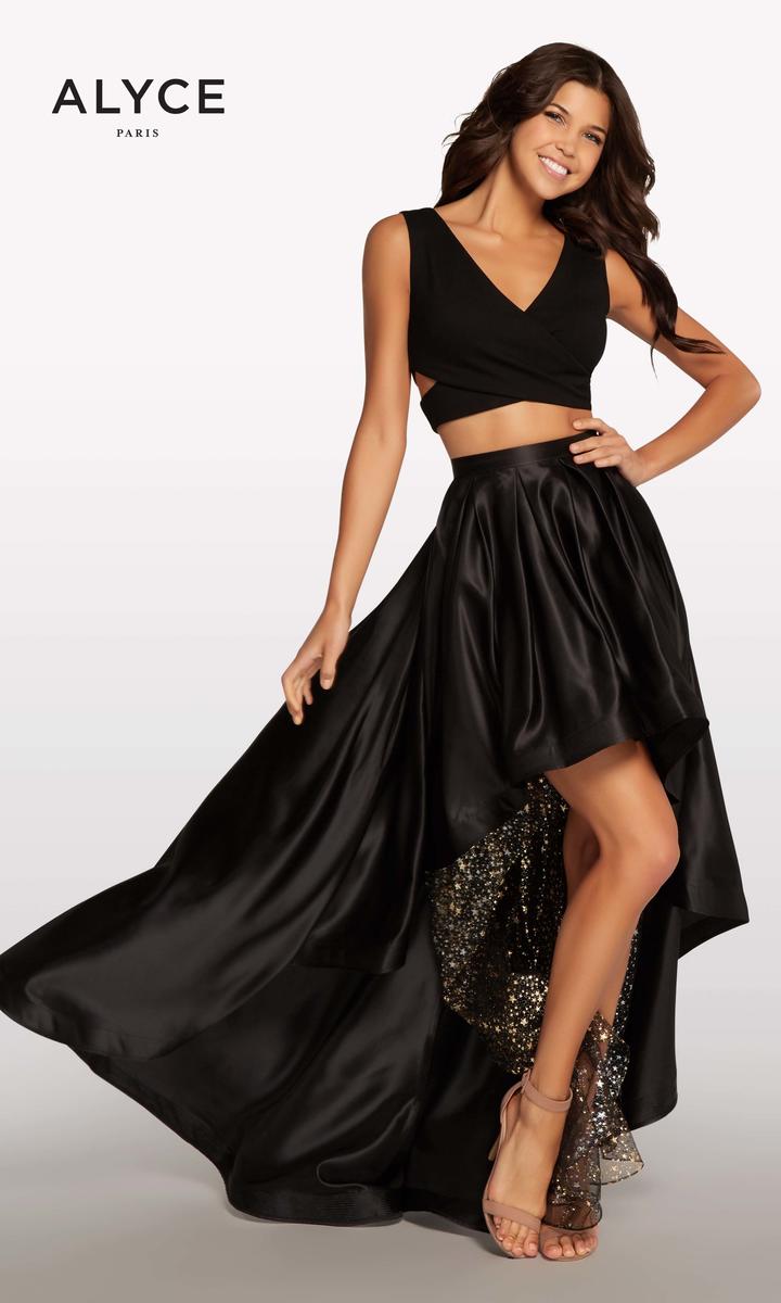 French Novelty: Alyce Kalani Hilliker KP113 High Low 2pc Prom Dress