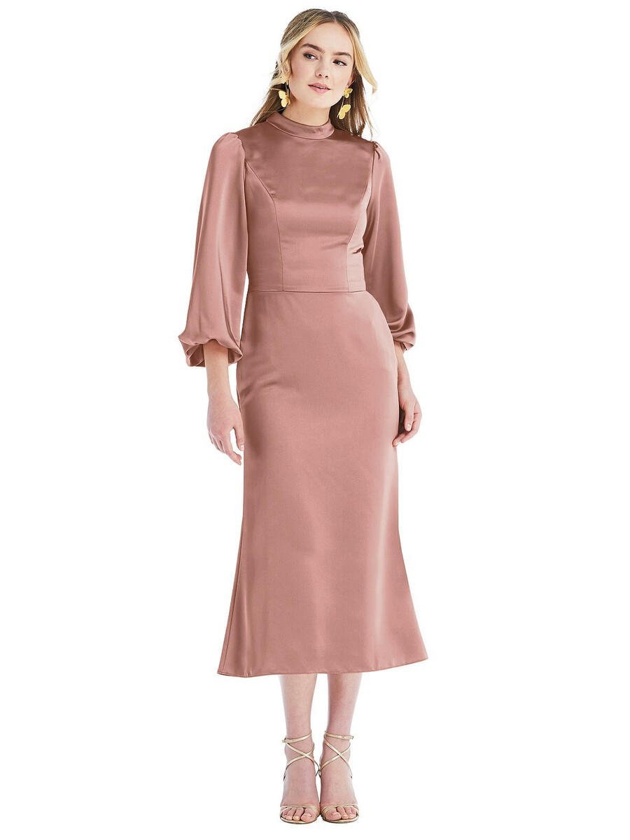 máximo Asentar adoptar French Novelty: Lovely LB024 Long Sleeve Modest Midi Dress