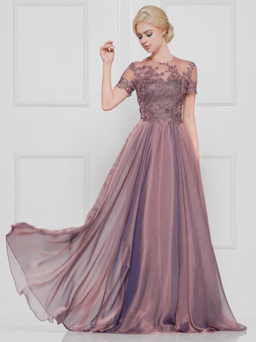 mother of the bride dresses purple color