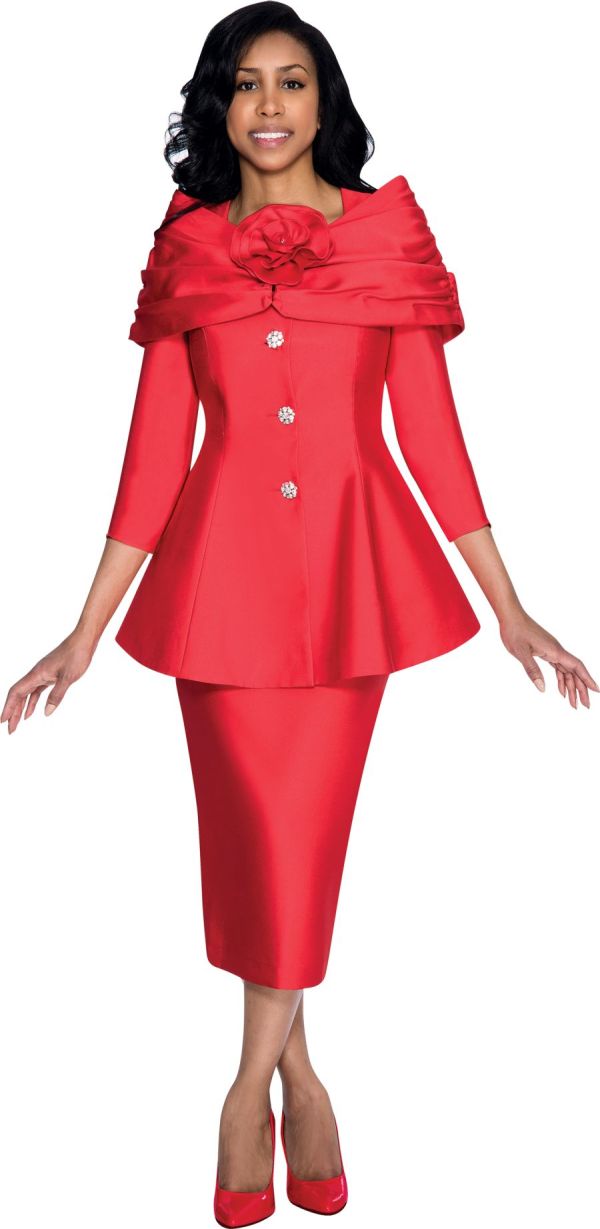 Nubiano N93432 Womens Church Suit with Large Collar: French Novelty