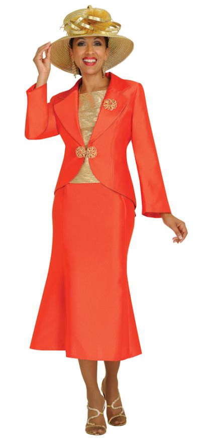 Nubiano N95853 Womens Two Tone Flattering Church Suit: French Novelty