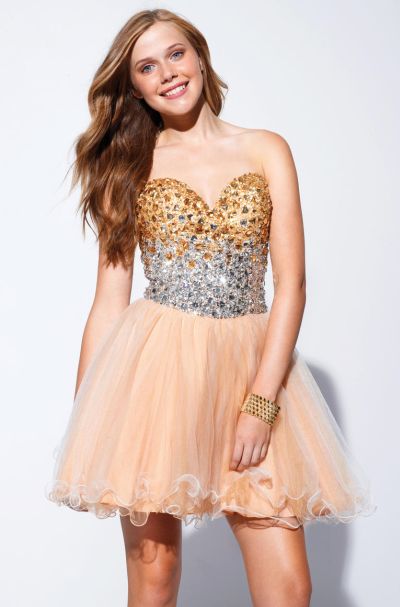 Terani P1597 Short Prom Dress with Crystals and Colorful Tulle Skirt ...