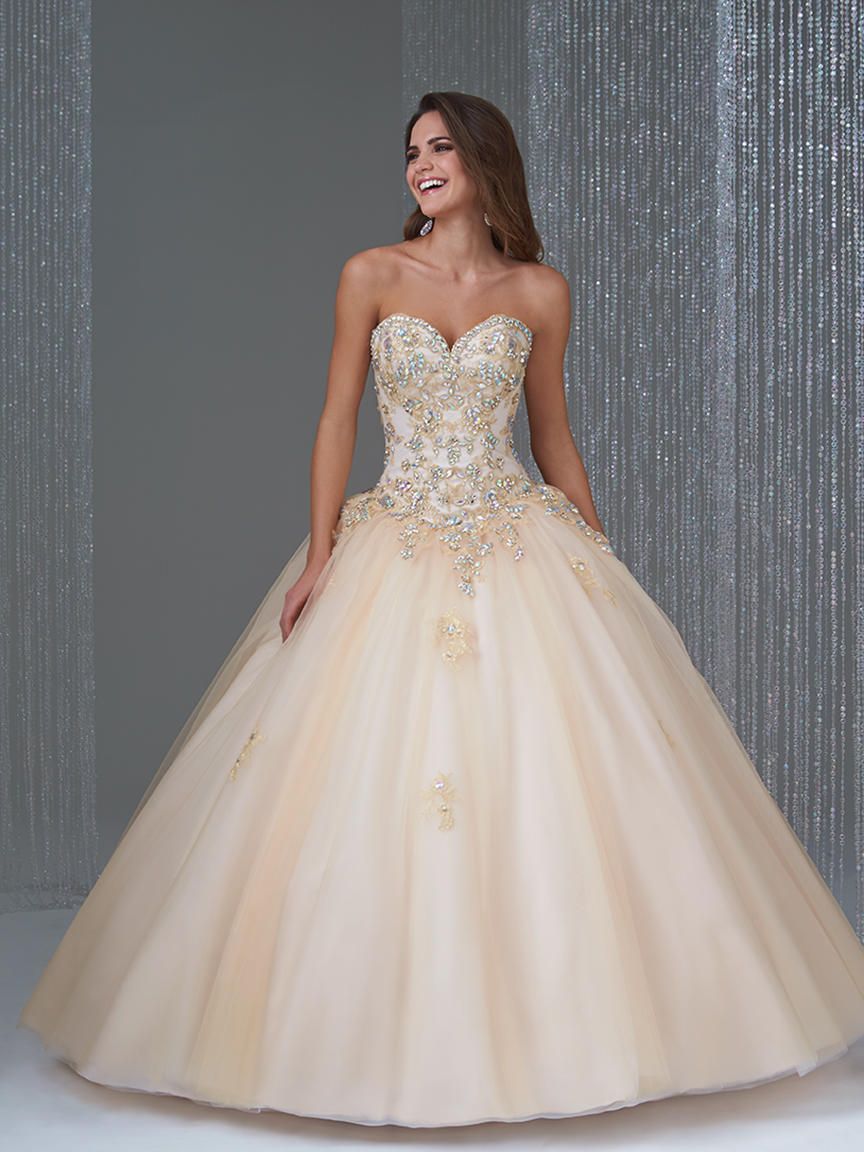 French Novelty: Allure Q488 Rich Embroidered Ballgown