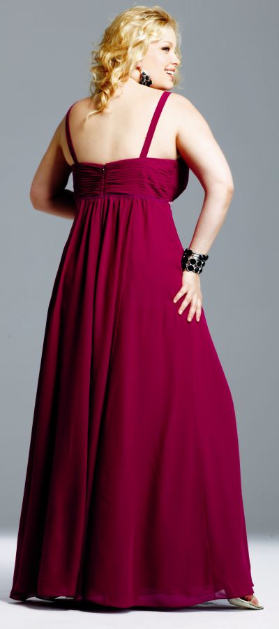 French Novelty: Faviana Magenta Plus Size Evening Dress 9203