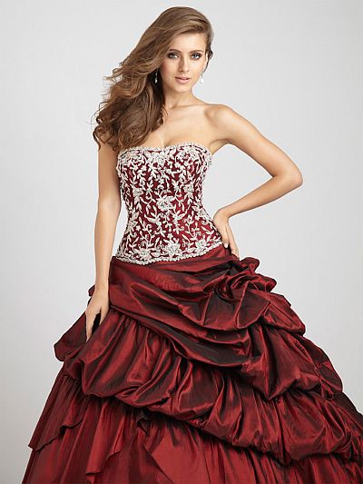 Allure Bridals Taffeta Quinceanera Prom Dress Q324: French Novelty