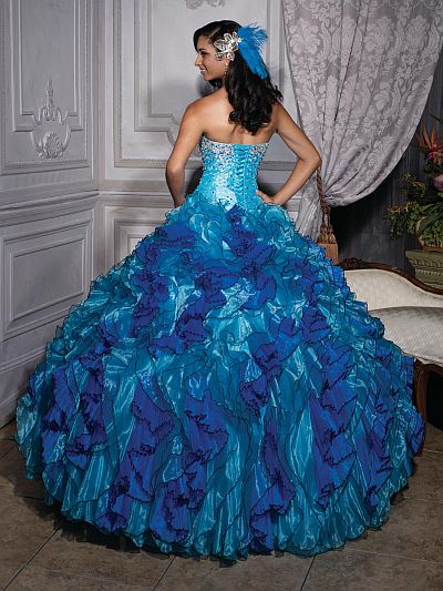 Quinceanera Collection Ruffle Organza Ball Gown by House of Wu 26685 ...