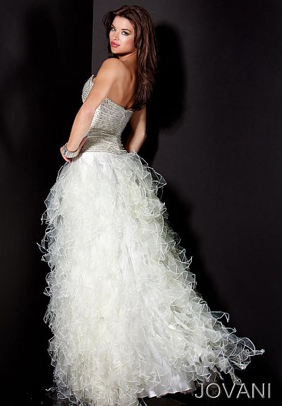 French Novelty: Jovani Layered Ruffle Prom Dress 7710