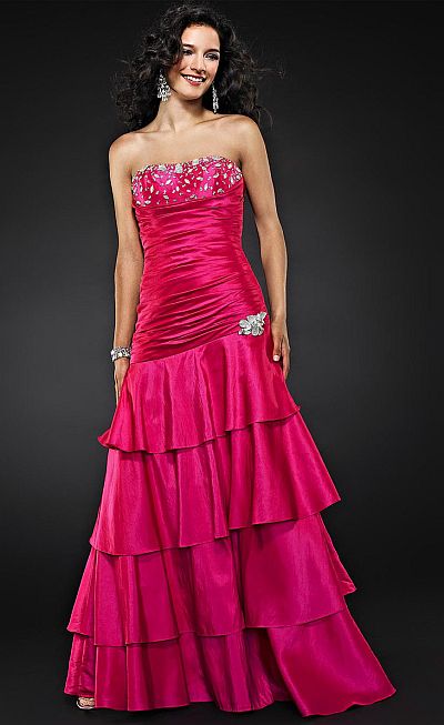 French Novelty: Cire by Landa Strapless Taffeta Prom Dress with Beading ...