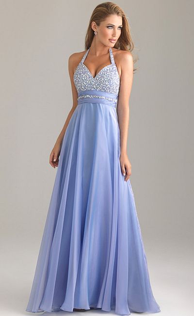 Night Moves Crystal Halter Goddess Prom Dress 6420: French Novelty