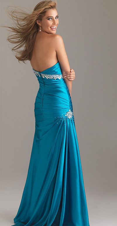 Night Moves Fit and Flare Crystal Prom Dress 6489: French Novelty