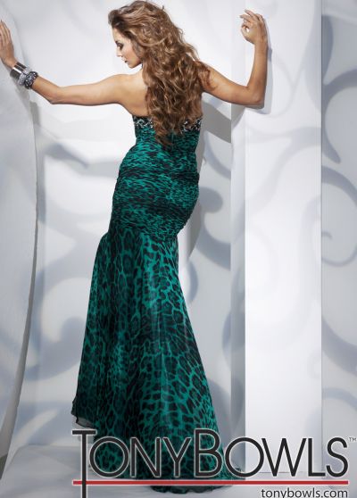 Animal Print Tony Bowls Prom Dress