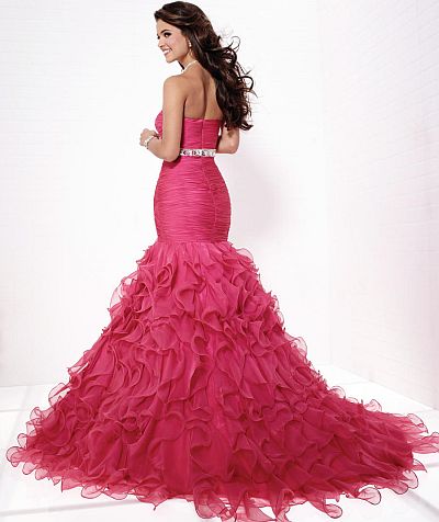 Tiffany Designs Ruffle Chiffon Prom Dress 16664: French Novelty