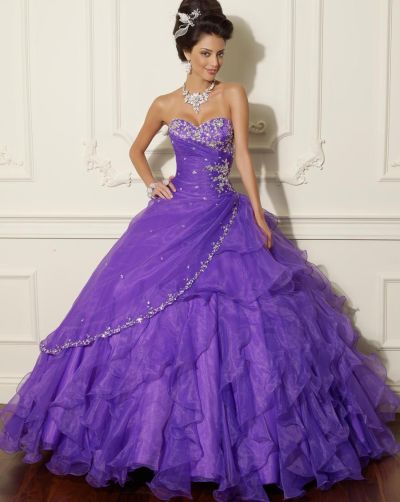 French Novelty: Vizcaya Layered Ruffle Quinceanera Ball Gown by Mori ...