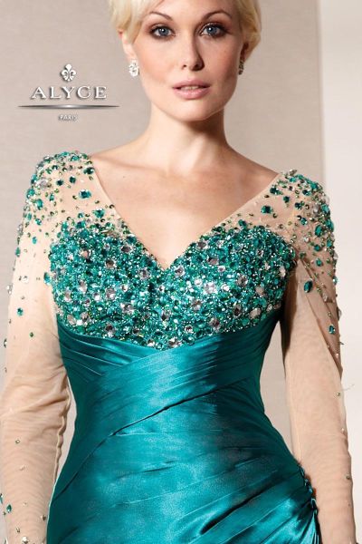 Alyce Jean De Lys 29578 Long Sleeve Gown: French Novelty