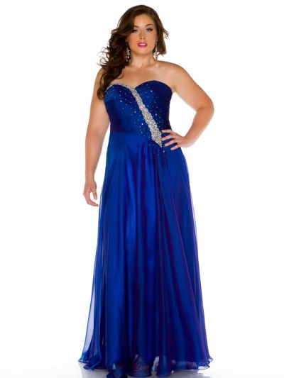 Cassandra Stone II 6219K Plus Size Dress with Crystals: French Novelty