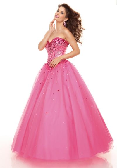 French Novelty: Mori Lee 93012 Paparazzi Beaded Tulle Ball Gown