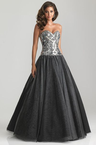 Night Moves 6629 Tulle Ball Gown: French Novelty