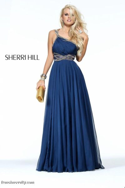 Sherri Hill 1537 One Shoulder Formal Dress: French Novelty