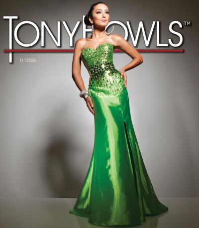 Tony Bowls Green Dress