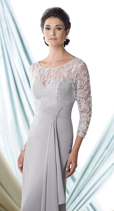 French Novelty: Montage 114920 Long Sleeve Mother of the Bride Dress