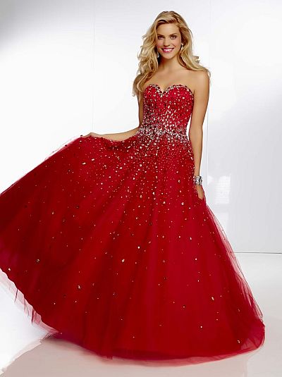 French Novelty: Mori Lee 95041 Paparazzi Beaded Tulle Ball Gown