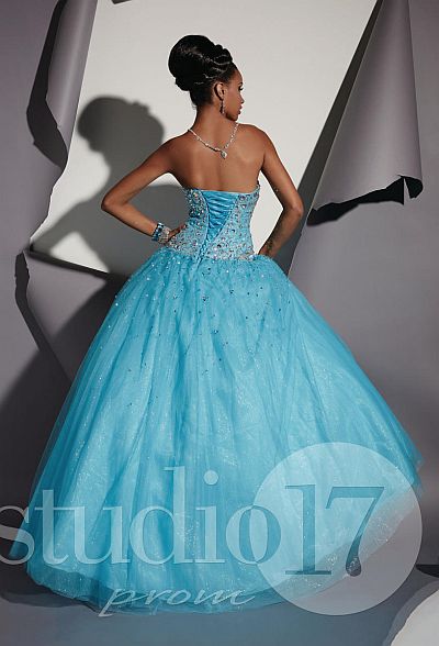 French Novelty: Studio 17 Glitter Tulle Ball Gown 12472