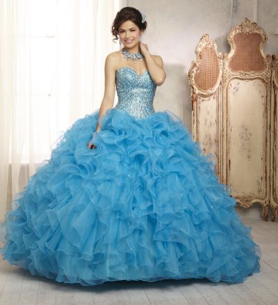 Vizcaya 88089 Allover Beaded Quinceanera Dress: French Novelty