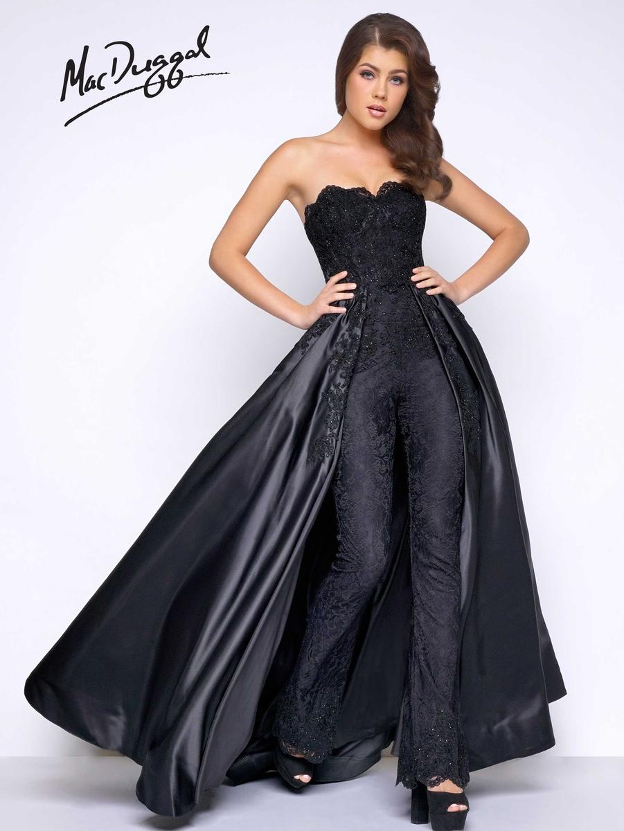 Mac duggal jumpsuit with overskirt on sale